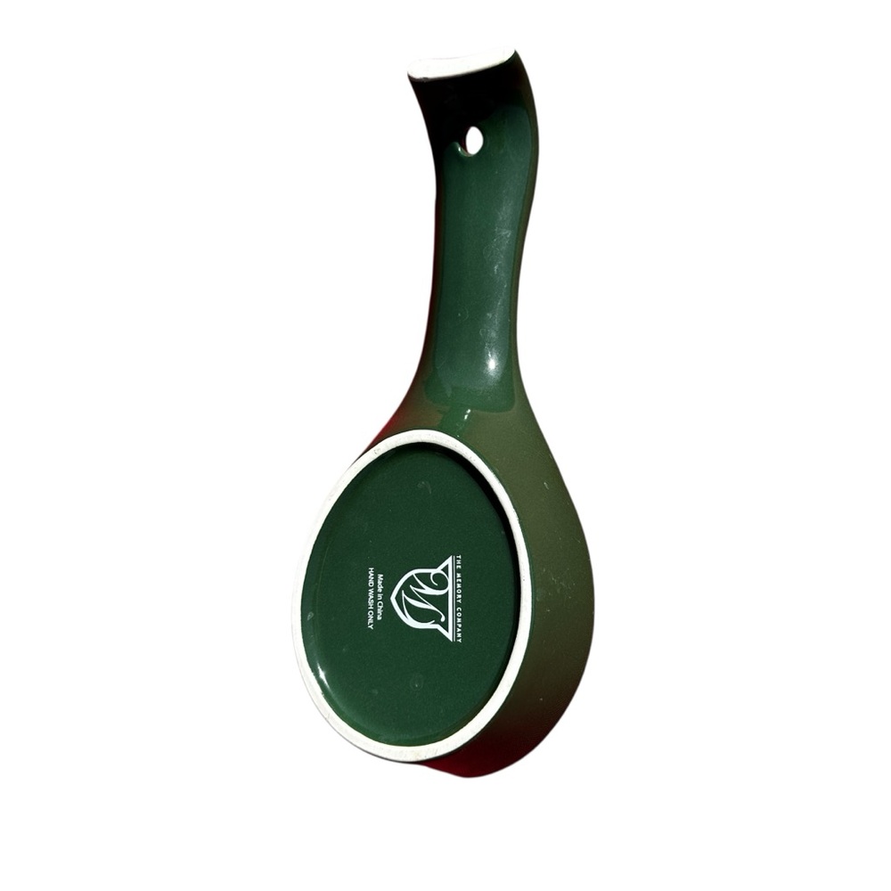 Michigan State Spartans Ceramic large Spoon Ladle Rest Green white EUC - Picture 4 of 7
